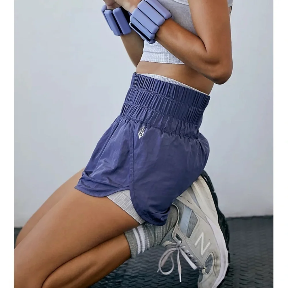 Free People Movement Way Home athletic purple shorts size small